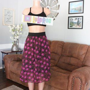 NWT LuLaRoe Lola Skirt W/ Chiffon Overlay XS